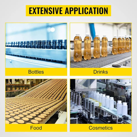 Adjustable Speed Automatic Belt Conveyor With Forward Reverse Switch And Heavy Duty Pvc Belt for packaging bottles, drinks, food, and cosmetics.