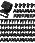 Road Ready Multi Task Camping Tent Pegs And Awning Pole Clips For Lockdown Sheltering With Heavy Duty Plastic Build, set of black clips