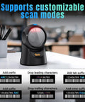 Hands Free Omnidirectional Barcode Scanner Desk Side 2D QR USB Wired Plug And Play Bar Code Reader For POS Retail Supermarket And Mobile Payments Go To Gear Model 9700