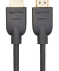 Close-up of 6ft 4K HDMI 2.0 Cable With Ethernet 18Gbps High Speed for TV PS5 Xbox showing male connectors