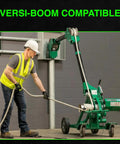 Greenlee 10 Inch Heavy Duty Handle Bolt Replacement For Ultra Tugger Cable Puller, technician using cable puller in a job site.