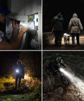 Ultra Bright LED Flashlight With Clip, Zoomable Beam, Five Lighting Modes, waterproof, used in diverse nighttime activities