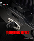 Winch Shackle Mount With Pin And Rubber Guard, 20,000 Lb Load Capacity, detailed close-up on vehicle bumper installation
