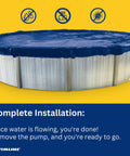 Above-ground pool with cover using Automatic Water Siphon Pool Pump For Above Ground Covers And Hot Tubs Non Electric Drain Hose.
