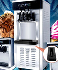 Pro Grade Large Capacity Ice Cream Machine Holder And Leak Tray for shop use, shown fitted beneath commercial ice cream maker.