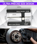 Brake Booster Push Rod Adjustment Tool For Master Cylinder Length Gauge And Adjustable Braking Distance, black aluminum tool, close-up