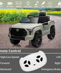 12V Licensed Toyota Tundra Ride On Truck For Kids With Remote Control Battery Powered Toy Car Realistic Off Road Look Safe Parental Control Durable Outdoor Kids Vehicle For Boys And Girls, front view on path