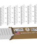 Made In USA Eight Pack Adjustable Shelf Brackets For One Row Storage Built For DIY Shelves You Supply The Wood For A Custom Fit Shelving System