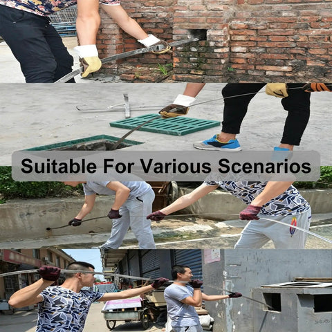 Heavy Duty Manganese Steel Drain Snake To Bust Pesky Pipe Clogs And Tricky Sewer Backups Easy Manual Auger in action for various uses.