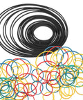 60 Pcs Rubber Pulley Belt Set For RC Cars Airplanes Robots Trucks And DIY Models Durable Transmission Belts In Multiple Sizes 23mm To 60mm Includes Colored Rubber Bands