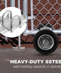 6 Inch Adjustable Sliding Gate Wheel Tensioner Set With Mounting Bracket And U Bolts for Smooth Operation of Metal Tube and Driveway Gates.