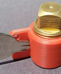Red Dockside Boat Drain Plug Keychain And Reminder For Garboard Half Inch Drain Plug Half Inch NPT Fitting Easy Snap Install Locks Key