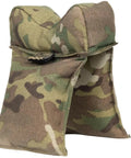 Pre Filled Shooting Rest Sand Bag For Front And Rear Gun Range Support, camo 500D nylon exterior, side angle view