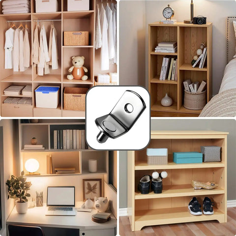 No Nonsense Heavy Duty 5Mm Shelf Pegs Seventy Pack Solid Metal L Shape Shelf Support Pins for stable wooden shelving in closets.