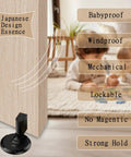 No Magnetic Door Stopper With Mechanical Lock, Adjustable Indoor Door Holder displayed next to sliding door in living room