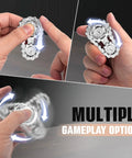 Hands using Metal Fidget Spinner With Bike Chain Design For Adults Durable 304 Stainless Steel Sensory Toy in motion