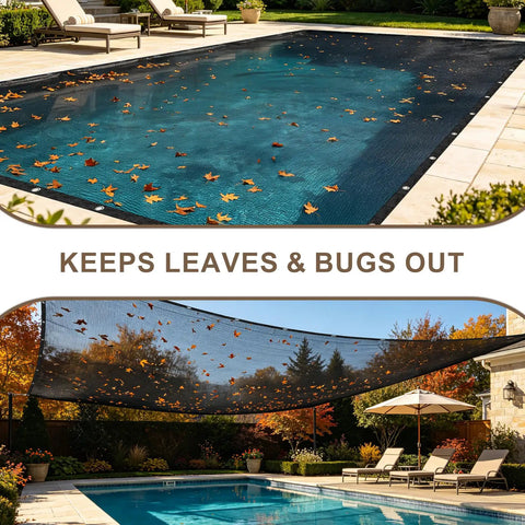 Open Weave Shade Cloth Mesh Tarp With Grommets 6x8 Ft Heavy Duty All Purpose Backyard Shade For Patio Garden Porch Greenhouse Pools Dog Kennel Black 60 To 70 Percent Shade Lets Air Through Keeps Bugs Out covering pool, blocks leaves