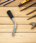 Solid As A Rock M12x40 Workbench Locking Screw Metal Threaded Handwheel on wooden surface among tools.
