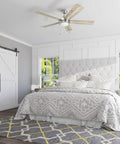 Ventnor 52 Inch Modern Farmhouse Ceiling Fan With LED Light Pull Chain Three Mounting Options Dual Finish Blades Brushed Nickel