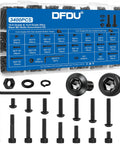 The Whole Shebang M3 Hex Socket Screw And Cap Head Bolt Assortment Kit With Matching Nuts And Washers 3400 Piece Metric Fastener Bundle display.