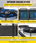 Top Tier Heavy Duty 15 Ton Air Cooled Water Chiller With Stainless Steel Tank And Micro Computer Control, powerful fan engine and finned condenser.