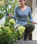 Flexogen 5/8 Inch X 50 Ft Garden Hose Heavy Duty Water Hose Built To Last in use for watering garden flowers