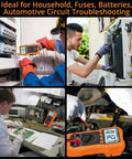 6000 Counts Digital Multimeter With TRMS Auto Range Backlit Display in various troubleshooting scenarios