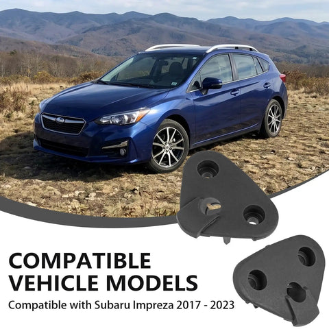 Sun Visor Replacement Clips for Impreza 2017-2023, Driver and Passenger Side, shown next to compatible Subaru Impreza.