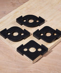 Radius Jig Router Templates 4 Pack With 8 Radius Sizes For Woodworking, Corner Radius Routing Templates, ABS material