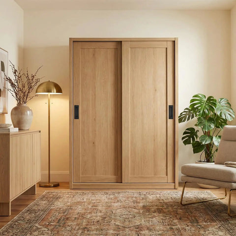 Room with wooden sliding doors featuring Four Pack 6 Inch Recessed Pocket Door Handles Flush Pulls For Sliding Barn Doors Pocket