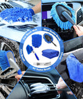62 Inch Car Wash Kit With Mitt Sponge Long Handle Scratch Free Chenille Head Wheel Tire Brush Detailing Kit For Cars SUVs Trucks And RVs 20 Piece All In One Set