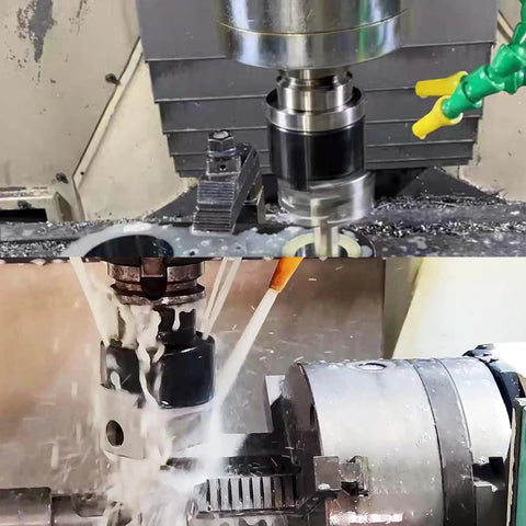 R8 Shank Boring Head Set With Carbide Boring Bars in use on milling machine, 3 inch head, precise 0.0005 inch graduations.