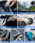Pro Grade 42 Piece Car Wash Kit With Foam Gun Sprayer showing various cleaning tools like a brush, sponge, and scraper for detailing.