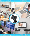 Image showing Slick 1080p Webcam With Noise Canceling Mic And Auto Light Correction, used for video calls and live streaming.