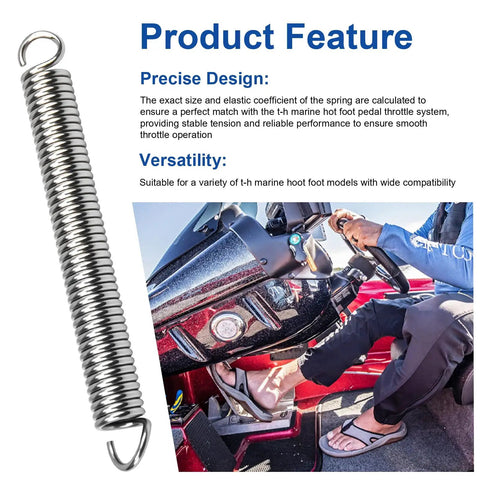 Hot Foot Spring Replacement Kit For Marine Throttle Pedal, Lightweight Corrosion Resistant Springs For Boat Hot Foot Repair, Fits A Wide Range Of Models And Outboard Inboard Engines Including OMC, Mercury, Yamaha Carburetors