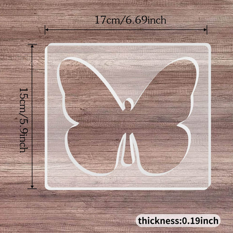 Acrylic Butterfly Router Template For Woodworking, 5mm Thick Inlay Template, Router Jig And Craft Tracing Guide Tool, 17x15cm