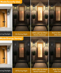 2 Pack Motion Sensor Outdoor Lights With Dusk To Dawn Sensor And Wall Mount Exterior Black Lantern Sconces usage modes