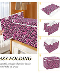 Top Drawer Foldable Storage Bin With Flip Top Lid And Comfort Grip Handles For Bedroom Home Organization Collapsible Closet Containers With Tough Oxford Fabric And Zero Fuss Velcro Seal showcasing easy folding feature and vibrant design.