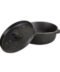 Pre Seasoned 2 Qt Cast Iron Dutch Oven With Flat Bottom For Stovetop And Campfire Use Tough As Nails Durable Heavy Duty Cookware