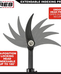 Extendable Indexing Pry Bar with 14 position rotating head.