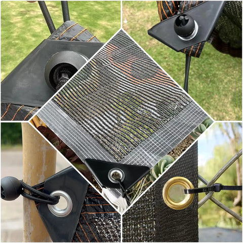 All In One Shade Sail Hardware Kit With 65.5 Ft 1 Eighth Inch Wire Rope for Triangle and Rectangle Sun Shade Sails Outdoor Install