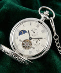 Vintage Mechanical Pocket Watch With Double Sided Floral Engraving Case Hunter Skeleton Design Old School Antique Silver Hand Winding Watch With 25cm Chain Gift Box For Men