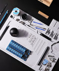 Pro Grade Silicone Soldering Mat With Heat Resistance Up To 932 Fahrenheit Large 20 By 14 Inch Magnetic Anti Static Work Mat with tools