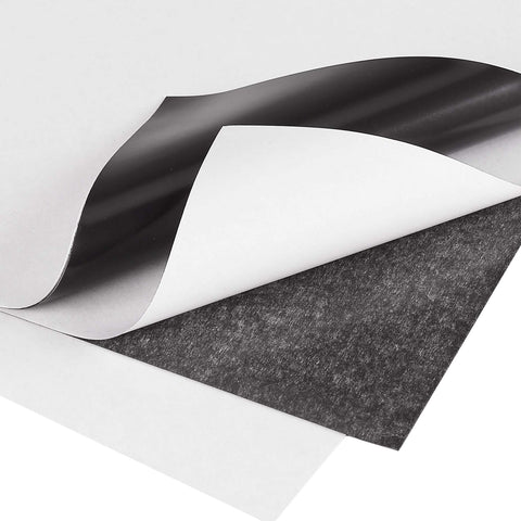 Adhesive Magnetic Sheets 4x6 Inches, 10 Pack with strong adhesive backing showing layered flexible magnet material for crafts and organizing