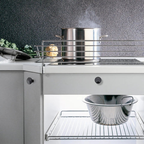 Kitchen cabinet with 25 Pack Matte Black Round Cabinet Hardware Knobs Solid Zinc Alloy One Hole Drawer Pulls For Kitchen Cabinets