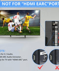 ARC To 3.5mm Audio Extractor For TV To Soundbar And Speakers Built In Amplifier 192kHz Ready Not For HDMI eARC Port Detail