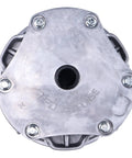 Diesel Drive Clutch For Club Car XRT 1500 And XRT 1550 Part 103828101 Replacement, Heavy Duty Beefed Up Performance Upgrade, Fits Club Car Utility Golf Carts, Includes One Clutch, 6 Month Warranty, silver metal clutch top view