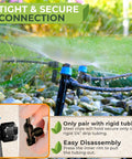 30 Pcs Drip Irrigation Emitters With Push To Connect Adjustable 360 Degree Drip Emitters On Six Inch Stake in garden