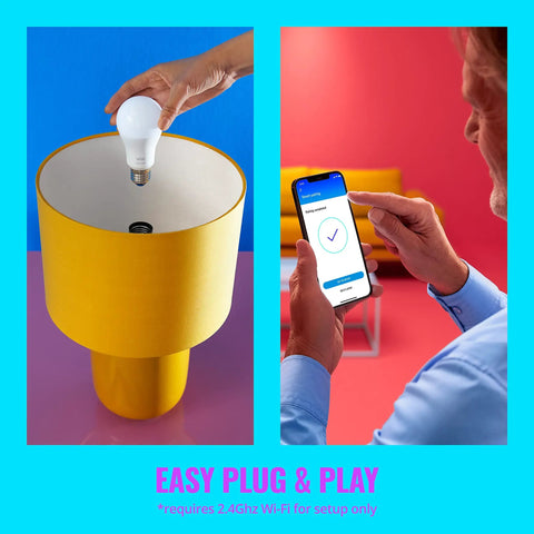 Smart Candle Bulb 40W Equivalent, E12 Base, Full Color, Dimmable, Indoor WiFi Connected, Voice or App Control, Motion Activated SpaceSense, Matter Compatible, 1 Pack, Easy Setup, Lit Color Options in lamp and phone setup