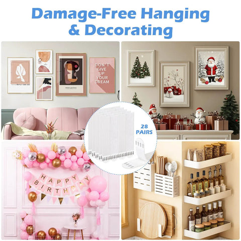 Heavy Duty Picture Hanging Strips Super Strong Removable Adhesive No Nails Damage Free Wall Hanger For Photos Frames And Posters Easy Install Holds Like A Champ Every Time